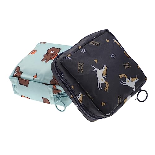 Holibanna 2 Stück Aufbewahrungsbeutel Für Damenbinden Sanitär -serviettenbeutel Halter Für Stilleinlagen Halter Für Damenbinden Sanitärhalter Wasserdicht Taschen Faltbar Black Oxford-Stoff von Holibanna
