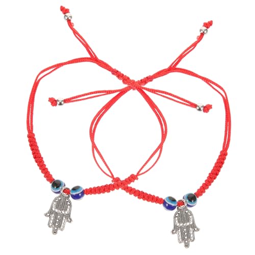 Holibanna 2 Stück Augen Armbänder Verstellbares Geflochtenes Schnurarmband für Männer Frauen Armband mit Blauen Augen Handgemachter Glücksbringer für Besondere Anlässe von Holibanna