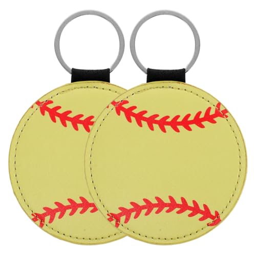Holibanna 2 Stück Leder-schlüsselanhänger Taschenanhänger für Frauen Baseball Fußball Basketball Volleyball Sport-schlüsselring Auto-Taschen-zubehör von Holibanna