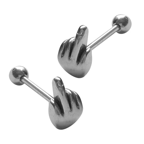 Holibanna 2 Stück Chirurgische Stahlzungenstangen Zungenkörper Piercing Schmuck Hypoallergene Zungenring Mittelfinger Zungenstange für Frauen Männer Holibanna 2 Stück Chirurgische Stahlzungenstangen Zungenkörper Piercing Schmuck Hypoallergene Zungenring Mittelfinger Zungenstange für Frauen Männer von Holibanna