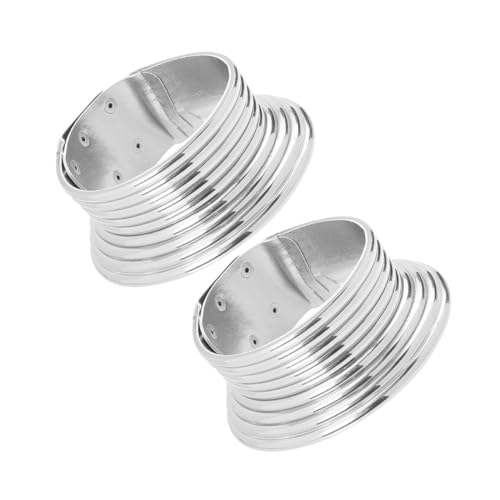 Holibanna 2 Stück Chunky African Tribal Choker Ethnische Halskette für Damen Leichtes Robust Design Silberfarbene Statement kollektion für Alltag Tanz Festliche Anlässe von Holibanna