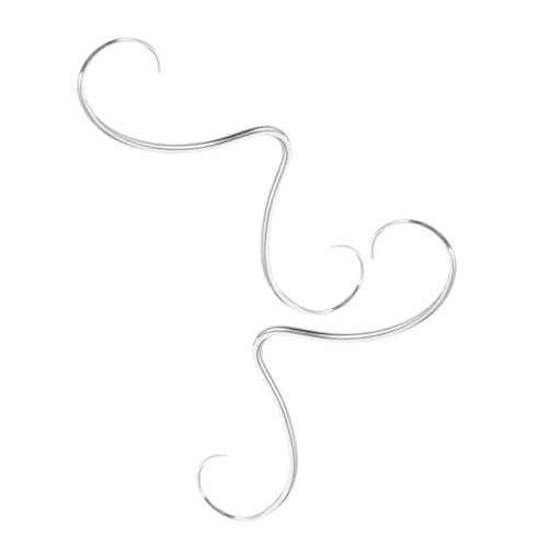 Holibanna 2 Stück Edelstahl Septum Nasenringe Schnurrbart Design Symmetriekorrektur Komfortabler Nasenschmuck für Damen Herren Party Hochzeit Alltag von Holibanna