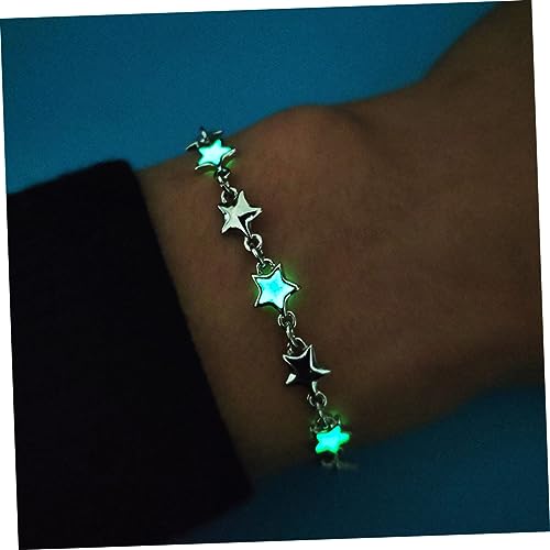 Holibanna 2 Stück Einzigartige Verstellbare Stern armbänder für Modische Legierte Handgelenkschmuck Leuchtende Blaue und Grüne LED lichter Alltagstaugliche Persönlichkeitsschmuck für Partys von Holibanna