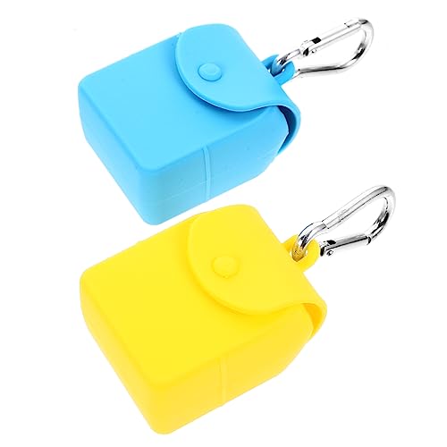 Holibanna 2stücke Silikon-aufbewahrungsbeutel Mit Haken Für Münzgeld Und Schlüssel Organizer-Tasche Tragbar Und Langlebig von Holibanna