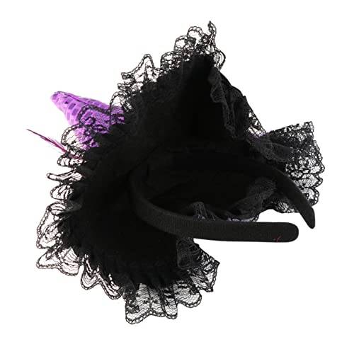 Holibanna 2 Stück Halloween Hexen Haarreif mit Rüschen Spitze und Pailletten Modisches Festival Accessoire für Karneval Cosplay Maskerade und Party Dekoration von Holibanna