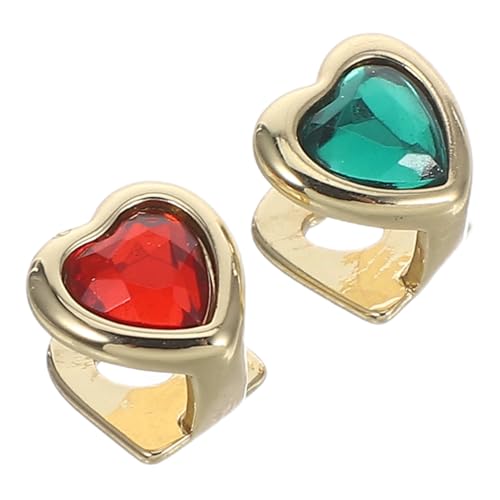 Holibanna 2 Stück Hip Hop Teeth Grills Teiliges Single Tooth Caps Rot Grün Goldfarbener Fake Schmuck für Rapper Cosplay Halloween Unisex Ergonomisch Komfortabel Stilvoll von Holibanna