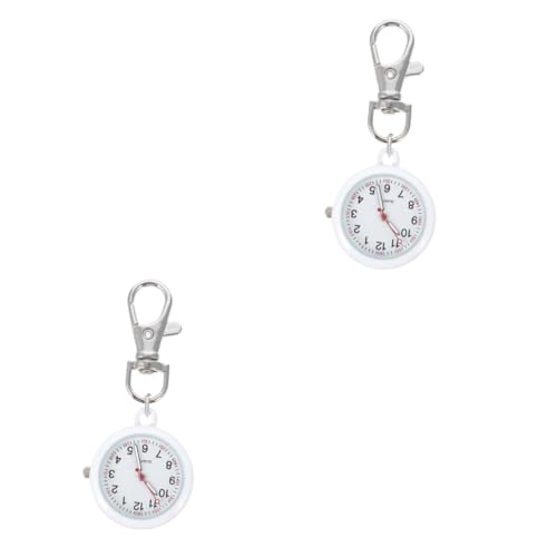 Holibanna 2 Stück Krankenschwesteruhr Tragbarer Spiegel Material Spiegelmann Weißer Schlüsselanhänger von Holibanna