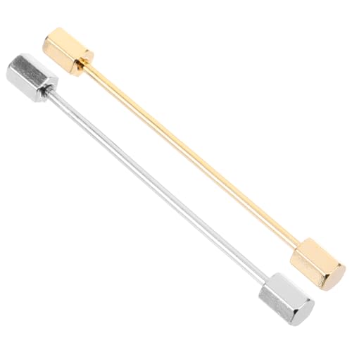 Holibanna 2stücke Kragen Bar Pins Für Herrenanzug Hemd Metall Kragensteg Brosche Krawattennadeln Für Businesshemd von Holibanna