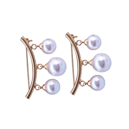 Holibanna 2 Stück Kreative Brosche aus Modischem Legierungsmetall mit Perle Stilvolle Anstecknadel für Kleidung Geeignet für Kleid Schal Strickjacke und Festliche Anlässe Goldfarben von Holibanna