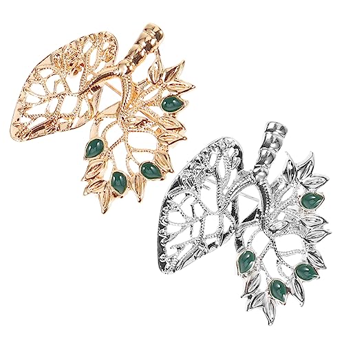 Holibanna 2 Stück Kreative Metall Broschen Anatomischer Herz Form Hohl Gestaltet Langlebige Legierung Pins für Kleidung Rucksack Schal Vielseitige Anstecknadeln als von Holibanna