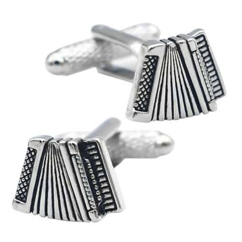 Holibanna Manschettenknöpfe für Herren Klassische Akkordeon Cufflinks Kupfer Elegantes Design für Businesshemden und Hochzeiten 2 Stück von Holibanna