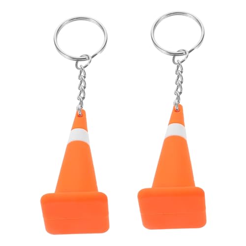 Holibanna 2 Stück Mini Verkehrscone Schlüsselanhänger Niedliche Baustelle Schlüsselanhänger für Jungen und Mädchen als Party Mitgebsel oder Taschenanhänger von Holibanna