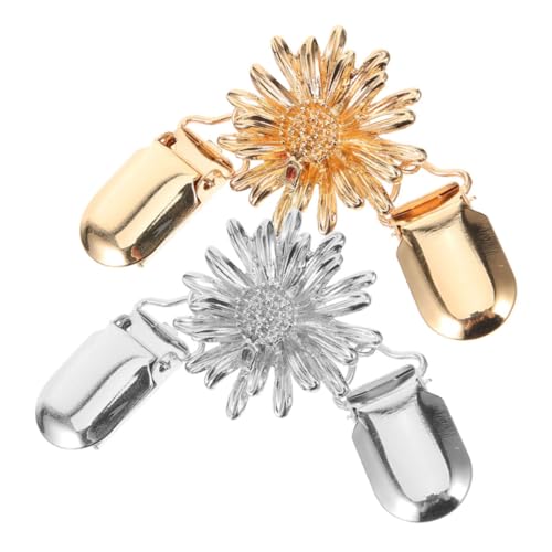 Holibanna 2 Stück Multifunktionaler Strickjackenclip Vintage Blütenform Robuster Schal und Cardigan Halter Stilvoller Taillenschlanker Verschluss für Damen Eleganter Kragen und Pullover Clip von Holibanna