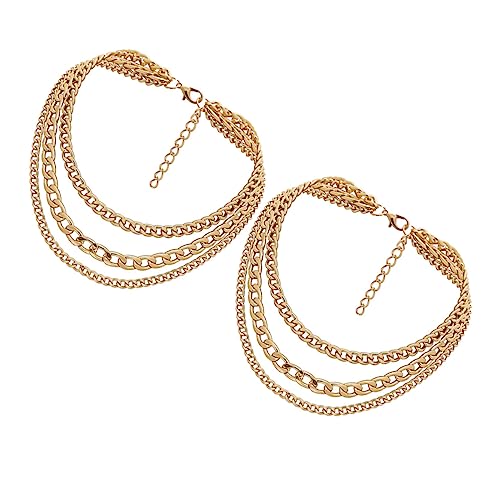 Holibanna 2 Stück Multilayer Kettenanhänger für Frauen Geometrische Halskette Gold Teiliges für Sweater Clavicle Chain Robust und für Partys und Besondere Anlässe Holibanna 2 Stück Multilayer Kettenanhänger für Frauen Geometrische Halskette Gold Teiliges für Sweater Clavicle Chain Robust und für Partys und Besondere Anlässe von Holibanna