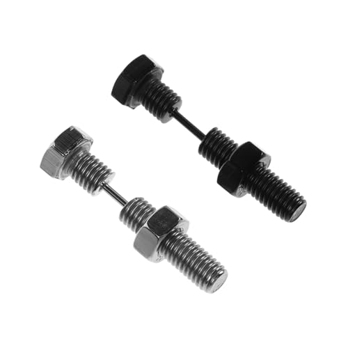 Holibanna 2 Stück Ohrstecker Herren Set mit Schraubverschluss Punk Cartilage Piercing Halloween Schmuck für Damen und Herren in metallfarben und Schwarz von Holibanna