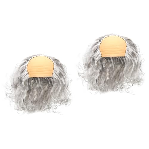 Holibanna 2st Perücke Kopfbedeckung Für Männer Cosplay-outfits Erwachsenenkostüme Für Männer Halloween-kostüme Für Männer Kostüme Für Erwachsene Herrenkostüme Mann Weiß Erwachsener Tierhaare von Holibanna