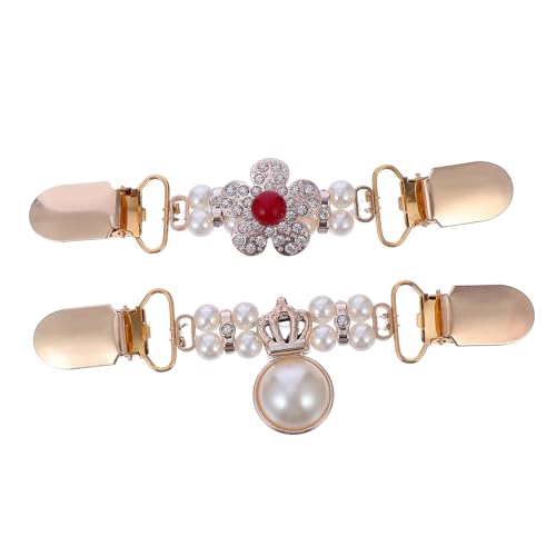 Holibanna 2 Stück Pullover Clips Legierung mit Rhinestone Schal Clips für Strickjacken und Cardigans von Holibanna