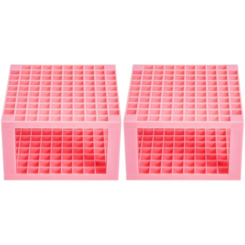 Holibanna 2 Stück Quadratische Pinselhalter mit Mehreren Löchern Praktische Aufbewahrungsbox für Zeichenutensilien von Holibanna