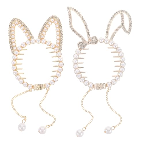Holibanna 2stücke Haarschmuck Mädchen Mit Strass-haarspangen Und Pferdeschwanzhalter Klaue Für Junge Mädchen Für Partys Schule Und Alltag Leicht Und Angenehm Zu Tragen von Holibanna