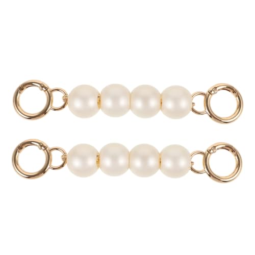 Holibanna 2stücke Perlen Taschenriemen Verlängerungskette Einstellbare Kette Für Handtaschen Und Umhängetaschen Stilvolles Zubehör Für Damen Langlebig Mit Metallverschlüssen von Holibanna