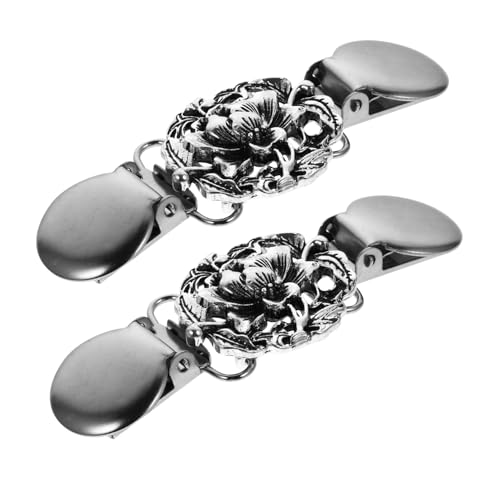 Holibanna 2 Stück Schalclips Damen Vintage Blumenbrosche Modisch Vielseitig für Kleidung Cardigan Umhang Verschluss Stilvoll und Praktisch von Holibanna