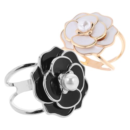 Holibanna 2stücke Schalring-clips Für Damen Mit Simulierten Perlenblumenmuster Schalhalter Aus Seide Vielseitige Schalschnallen Für Strickjacken Und Kleidung von Holibanna