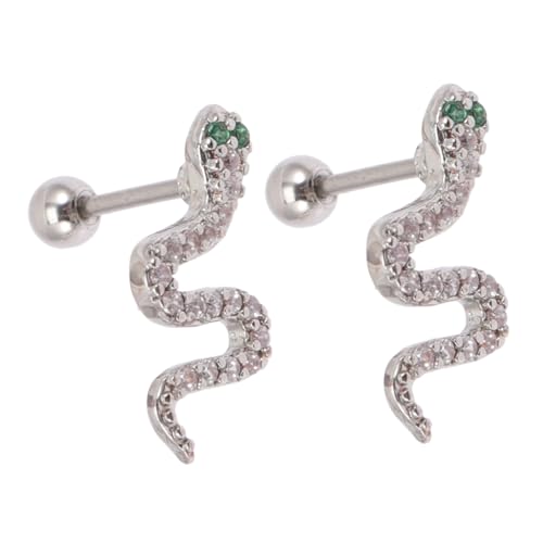 Holibanna 2 Stück Schlangen Ohrringe Ohrstecker Damen Leicht Modisch Hautfreundlich Geschenkidee von Holibanna