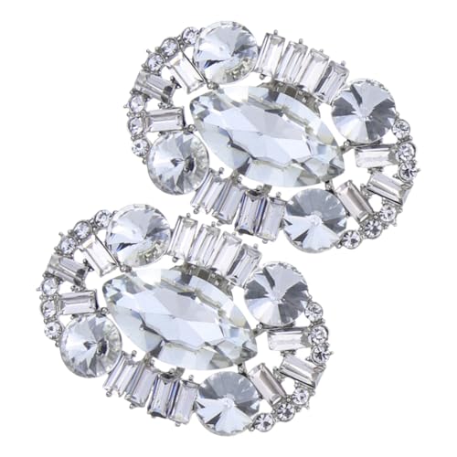 Holibanna 2 Stück Schuhclips mit Glitzer strassbesatz Abnehmbare Glitzer schmuckclips für Damen Pumps und High Heels Vielseitige Schuhdeko für Hochzeit Abschlussball Party Festliche Anlässe von Holibanna