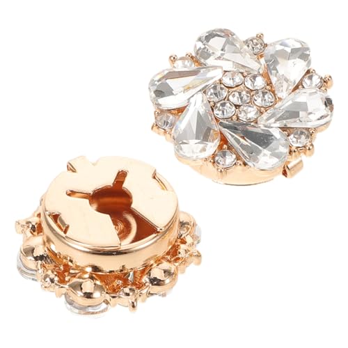 Holibanna 2 Stück Strass Knopfabdeckungen mit Clip Abnehmbare Manschettenknopf-verzierung für Hemden Kompakt Tragbar und Vielseitig für Damenblusen und Festliche Anlässe von Holibanna