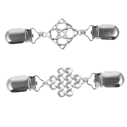 Holibanna 2 Stück Teiliges Cardigan Clips aus Robustem Legierungsmetall Dekorative und Praktische Pulloverbroschen für Damen Vielseitige Schal und Strickjackenverschlüsse Leicht und von Holibanna