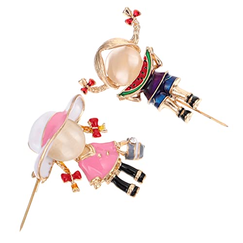 Holibanna 2 Stück Teiliges Cartoon Broschen Niedliche Animationsbroschen mit Einzigartigem Design für Handtaschen Dekoration Modisches Accessoire für Jugendliche von Holibanna