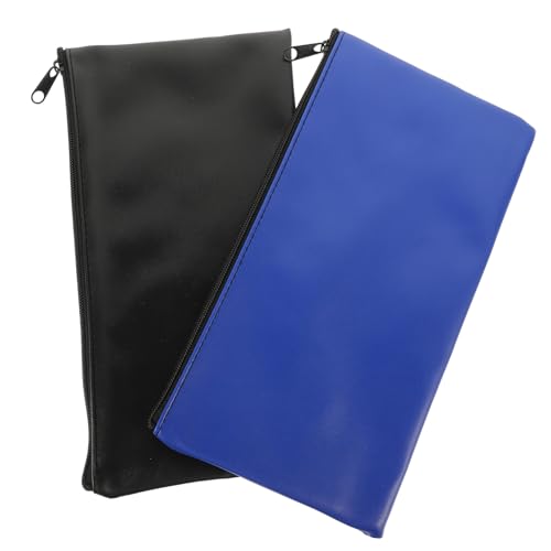 Holibanna 2 Stück Teiliges Geldbeutel mit Reißverschluss Vielseitige Kleine Aufbewahrungstasche für Reise Kosmetik und Alltag Tragbar und Robust Schwarz und Blau von Holibanna