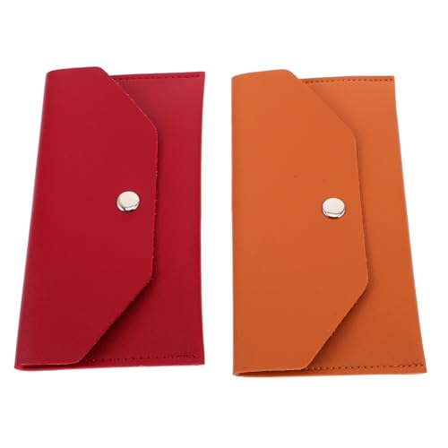 Holibanna 2 Stück Teiliges Pu Kunststoff Wiederverwendbare Budgetbörse für Bargeld und Visitenkarten Handliche Geldbörse für Frauen und Männer zum Organisieren von Finanzen von Holibanna