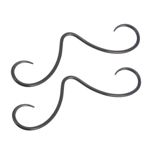 Holibanna 2 Stück Teiliges Septum Nasenring aus Edelstahl Kleine Schwarze Mustache Form Einzigartiger Piercing Schmuck für Damen und Herren Modisches Nasenpiercing für Alltag und Besondere von Holibanna