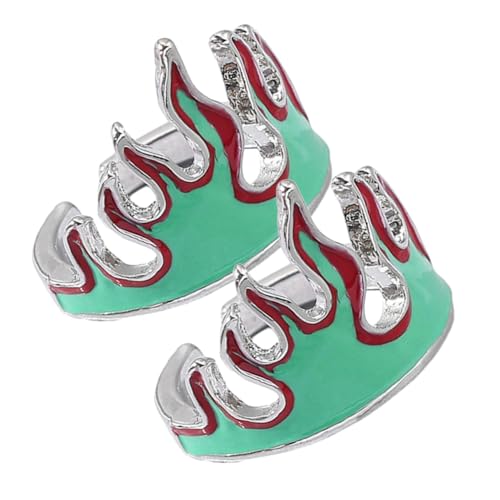 Holibanna 2 Stück Verstellbarer Flammenring Damen Herren Offener Schmuckring Trendiger Verstellbarer Fingerreif Mit Flammenmotiv Eleganter Unisex partner accessoire Geschenkidee Für von Holibanna