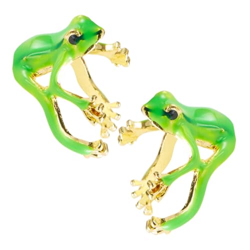 Holibanna 2 Stück Verstellbarer Froschring Set Damen Tier Schmuck Lustiger Offener Ring aus Robustem Legierungs Material Individuell Anpassbar Modisch für Alltag Party von Holibanna
