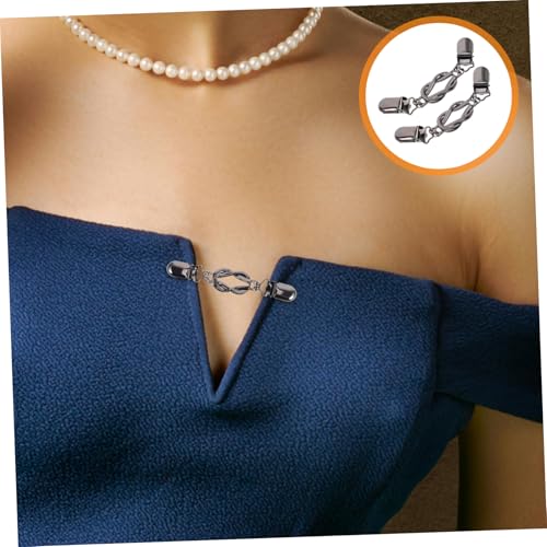 Holibanna 2 Stück Vintage Cardigan Clips Schalkragen Clips für Damen Einfache Anbringung Stilvolle Verschlüsse für Pullover und Jacken von Holibanna