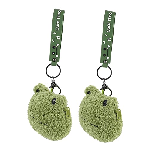 Holibanna 2stücke Cartoon Frosch Münzgeldbörse Mini Geldbeutel Für Mädchen Schlüsselanhänger Und Aufbewahrungstasche Für Schlüssel Und Kleine Gegenstände von Holibanna