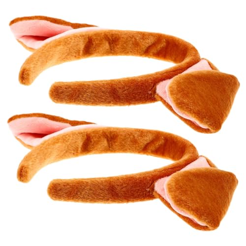 Holibanna 2stücke Braune Hund Ohren Stirnband Für Welpen Ohren Haarband Tierohr Kopfbedeckung Festival Requisiten Cosplay Stirnbänder Hund Kopfschmuck Dekorativer Haarreifen von Holibanna