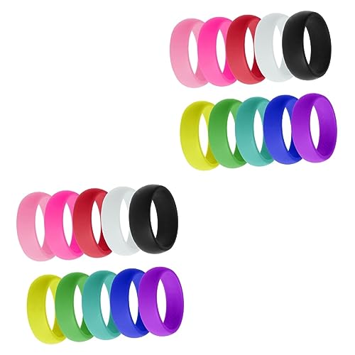 Holibanna 20 Stk Eheringe Aus Gummi Ringe Für Paare Hochzeit Aus Gummi Vertrauensring Ehering Aus Gummiband Silikonringe Für Damen Paare Klingeln Damenring Sport Männer Und Frauen Einstellen von Holibanna