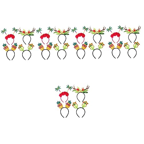 Holibanna 20 Stk Ananas-kokos-stirnband Hawaiianische Accessoires Für Frauen Hawaiianisches Party-stirnband Palmen-stirnbänder Hawaii-party-kostümzubehör Ananas Stirnband Mann Sommer Plastik von Holibanna