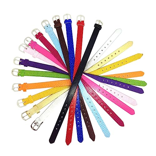 Holibanna 20 Stück Damen-Armband Leeres Armband Buchstaben-Armbänder Für Damen Gürtelschnalle Armband Sport-Armbänder Schweiß Verstellbares Armband Schiebe-Armband von Holibanna