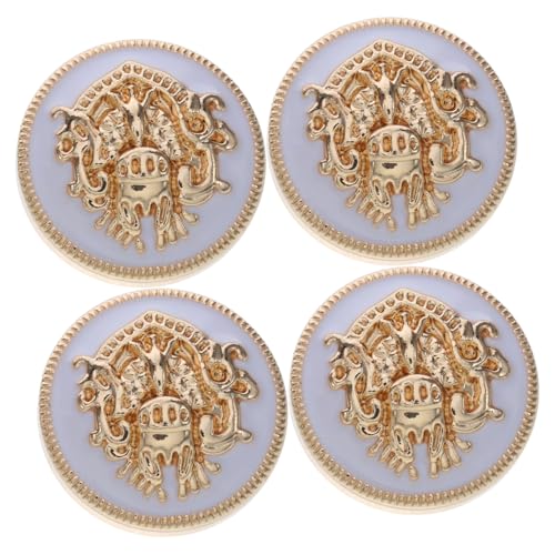 Holibanna 20 Stück Metallknöpfe Verschluss Druckknopf Set Pins Dekoknöpfe Für Uniform Anzugknöpfe Uniformknöpfe Jackenknöpfe Dekoknöpfe Vintage Knöpfe Weiß Zinklegierung von Holibanna