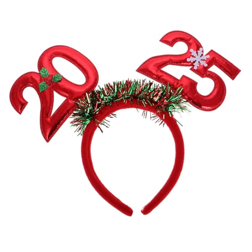 Holibanna Frohes Neues Jahr Stirnband Glitzer Für Silvesterparty Kopfbedeckung Mit Lametta Und Boppers Weihnachts Party Accessoire von Holibanna