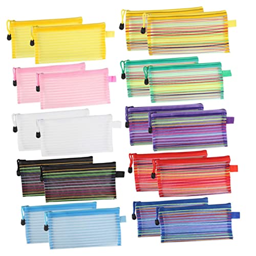 Holibanna 20Stücke Bleistiftbeutel Multifunktionale Stifttaschen für Stehendes Federmäppchen aus Strapazierfähigem Material zur Aufbewahrung von Stiften von Holibanna