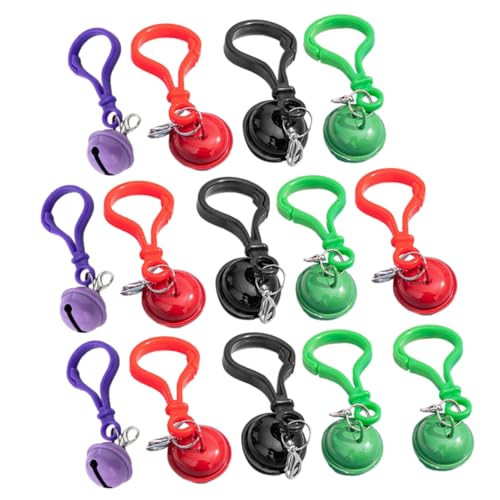 Holibanna 20 Stück Kunststoff Schlüsselanhänger mit Glocke Kreative Schlüsselanhänger Clips für Taschen Rucksäcke Selbstgemacht Basteln Schlüsselringe für Herren und Damen von Holibanna