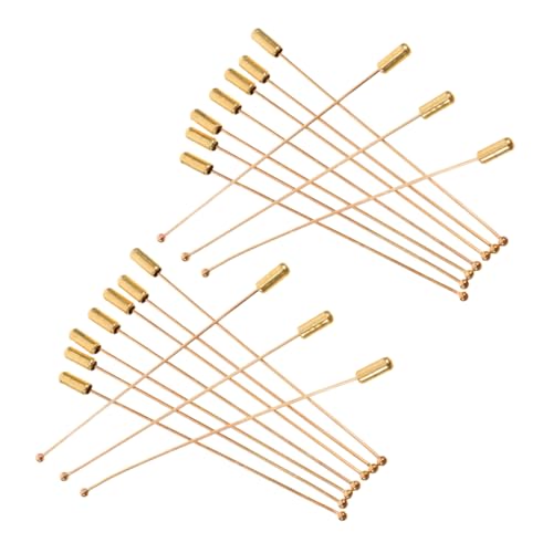 Holibanna 20stücke Broschen-anstecknadel Aus Edelstahl Mit Stopper Lang Für Schals Mützen Tücher Und Bastelarbeiten Robuste Metall-nadeln von Holibanna