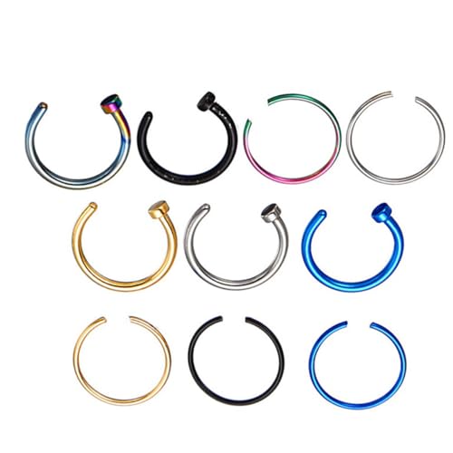 Holibanna 22 Stück Teiliges Edelstahl Nasenring Nasenpiercing Schmuck Mix mit Labret Nostril und Lippenring Hautfreundlich Poliert Langlebig für Frauen und Tägliches Tragen Geeignet von Holibanna