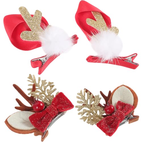 Holibanna 2paare Reindeer Antler Hair Clips Für Weihnachten Leichte Und Bequeme Haarspangen Für Damen Für Feste Partys Und Cosplay-dress-up von Holibanna