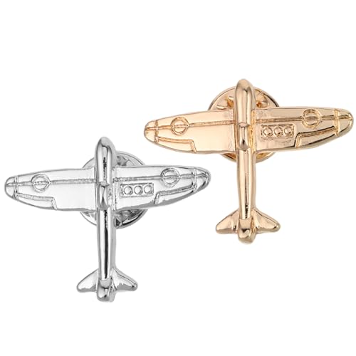 Holibanna Flugzeug Brosche Metall Anstecknadel Unisex Modernes Design Elegante Form Für Anzüge Hemden Jacken Reisemotiv Outfit Accessoire von Holibanna
